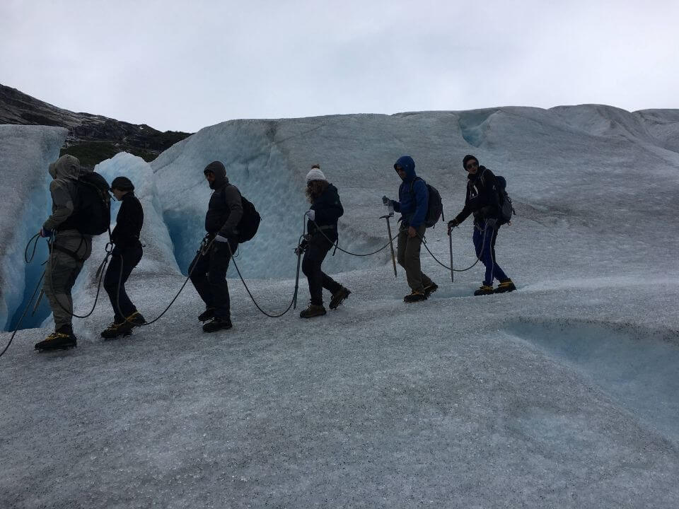 挪威Nigardsbreen冰河健行隊伍
