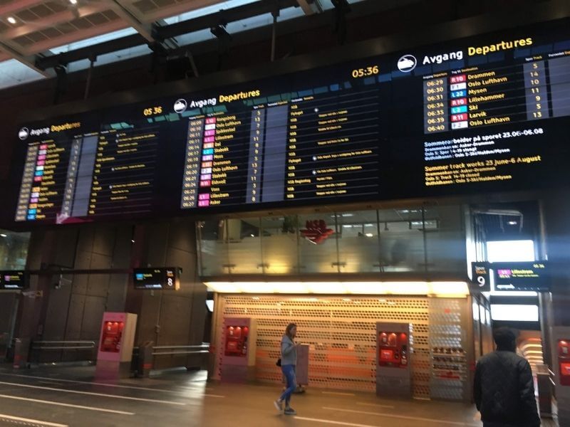 奧斯陸火車站時刻表